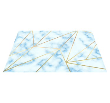 Tappeto vinile effetto marmo motivo geometrico elegante - TenStickers