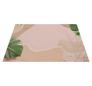 Tappeto in vinile soggiorno fard foglia tropicale - TenStickers