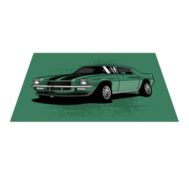 Tappeto vinile strade vista auto d'epoca - TenStickers