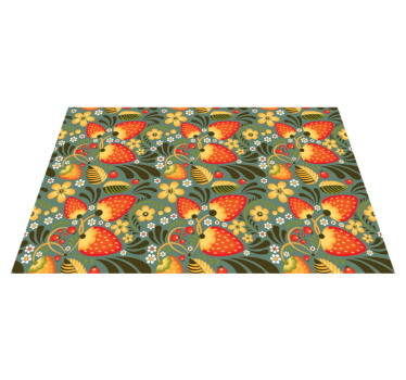 Tappeto pvc cucina motivo floreale luminoso - TenStickers