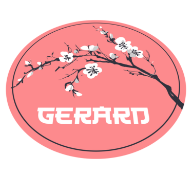 Tappeto vinile con nome grazia dei fiori di ciliegio - TenStickers