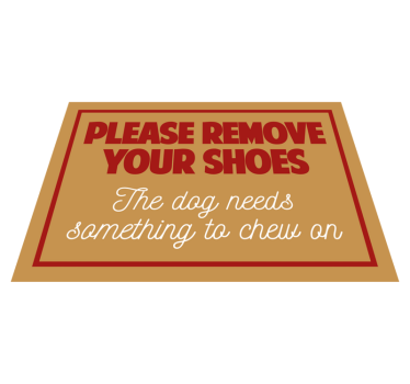 Zerbino pvc per favore togliti le scarpe - TenStickers