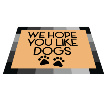 Zerbino pvc speriamo che ti piacciano i cani - TenStickers
