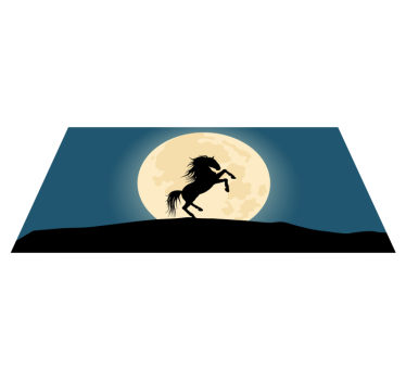 Tappeto vinile per bambini maestosa sagoma di cavallo - TenStickers