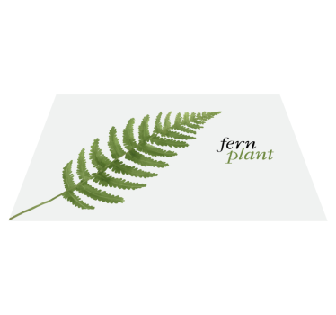 Tappeto vinile fiori progettazione di piante di felce - TenStickers