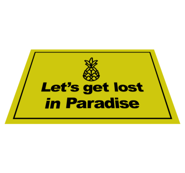 Tappeto vinile frase perdersi nel paradiso - TenStickers