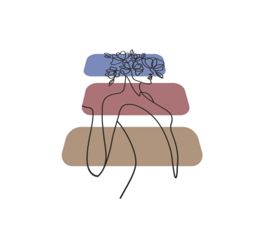 Tappeto vinile minimalista grazioso contorno botanico - TenStickers