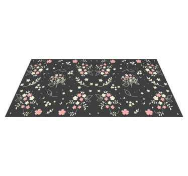Tappeto vinile fiori eleganza a motivi floreali - TenStickers