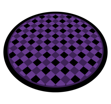 Tappeto vinile moderno motivo a scacchi chic - TenStickers