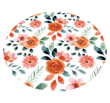 Zerbino pvc cerchio di fiori in fiore - TenStickers