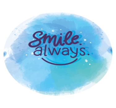 Tappeto vinile frase sorridi sempre - TenStickers
