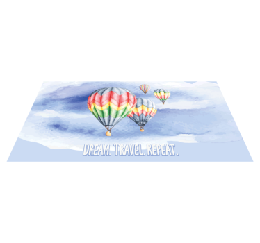 Tappeto vinile minimalista desiderio viaggio si ripete - TenStickers