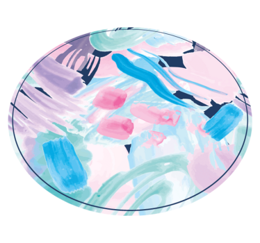 Tappeto vinile minimalista arte astratta colorata - TenStickers