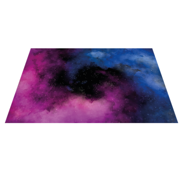 Tappeto in pvc moderno Galassia nebulosa a spirale colorata - TenStickers