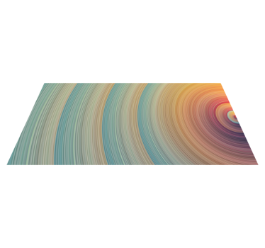 Tappeto vinile minimalista onde colorate a spirale - TenStickers
