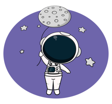 Tappeto vinile per bambini astronauta con palloncino - TenStickers