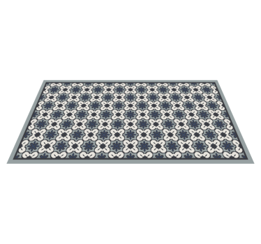 Tappeto vinile mosaico disposizione classica grigia - TenStickers