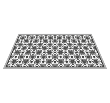 Tappeto vinile mosaico motivo floreale classico - TenStickers