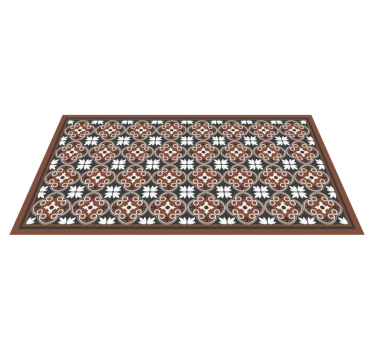Tappeto vinile mosaico composizione floreale complessa - TenStickers