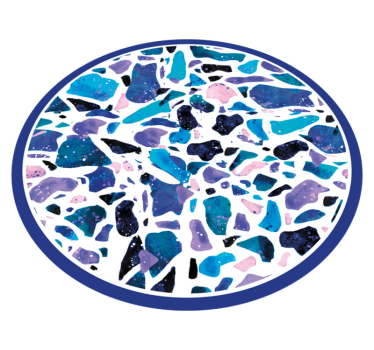 Tappeto vinile effetto marmo mosaico di pietra colorata - TenStickers