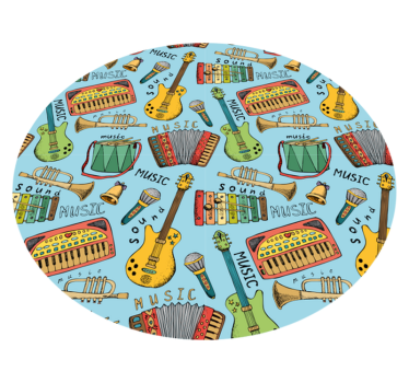Tappeto vinile per bambini gioia degli strumenti musicali - TenStickers