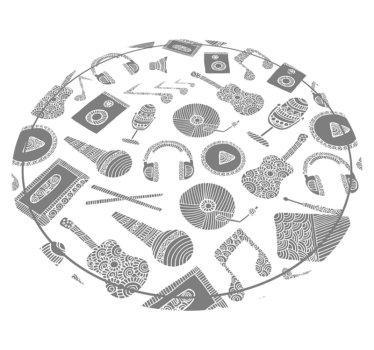 Tappeto vinile per bambini modelli di strumenti musicali - TenStickers