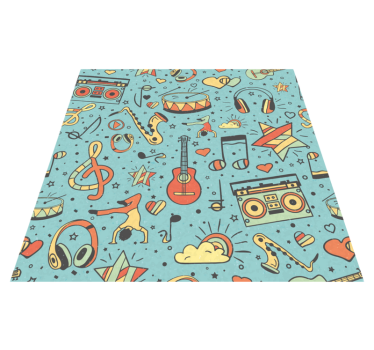 Tappeto vinile per bambini simboli musicali giocosi - TenStickers
