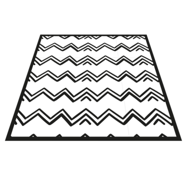 Tappeto vinile minimalista stile zigzag - TenStickers