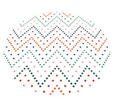 Tappeto vinile minimalista a pois colorati chevron - TenStickers