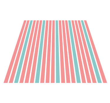 Tappeto vinile strisce stampa a righe luminose - TenStickers