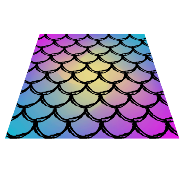 Tappeto vinile strade motivo colorato in scala - TenStickers