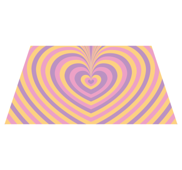 Tappeto vinile per ragazzi design a cuore retrò - TenStickers