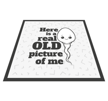 Tappeto vinile frase sperma vera vecchia foto - TenStickers