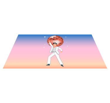 Tappeto vinile per bambini atmosfera da festa danzante - TenStickers