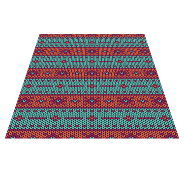 Tappeto vinile etnico motivo geometrico vivace - TenStickers