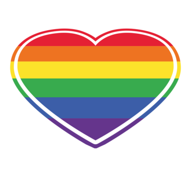 Tappeto vinile motivi motivo a cuore arcobaleno - TenStickers