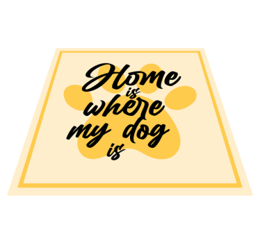 Zerbino pvc casa dove si trova il mio cane - TenStickers