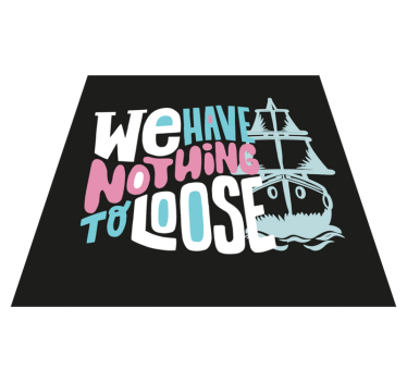 Tappeto vinile frase abbiamo allentato - TenStickers