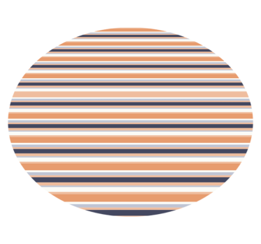 Tappeto vinile strisce motivo rotondo a righe - TenStickers