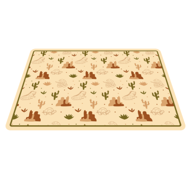 Tappeto vinile strade paesaggio animale del deserto - TenStickers
