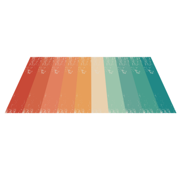 Tappeto vinile minimalista strati di strisce colorate - TenStickers