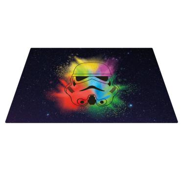 Tappeto vinile per bambini faccia colorata di stormtrooper - TenStickers