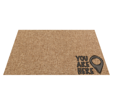Tappeto vinile minimalista tu sei qui - TenStickers
