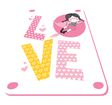 Tappeto vinile bebé illustrazione di amore della ballerina - TenStickers