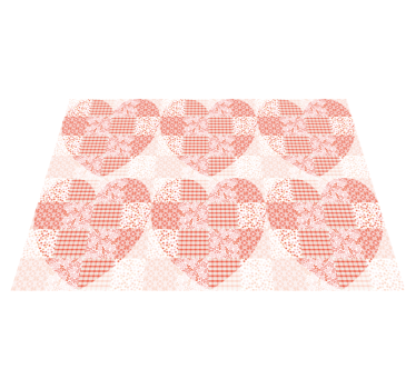 Zerbino pvc sovrapposizione di cuori fantasia - TenStickers