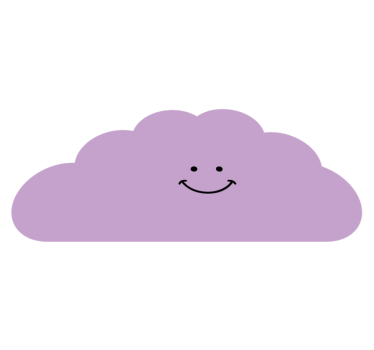 Tappeto vinile bebé forma di nuvola sorridente - TenStickers
