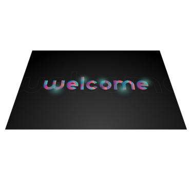 Zerbino pvc testo di benvenuto colorato - TenStickers
