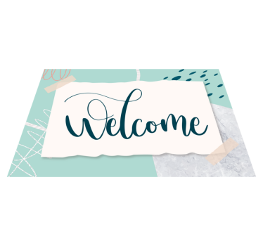 Tappeto vinile frase elegante testo d'ingresso - TenStickers