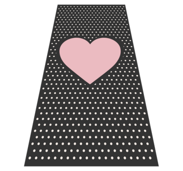 Tappeto vinile per bambini accento del cuore di polka - TenStickers