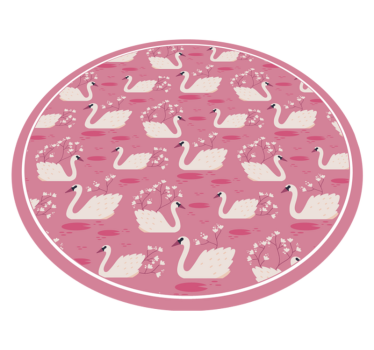 Tappeto vinile bebé serenità del lago dei cigni - TenStickers